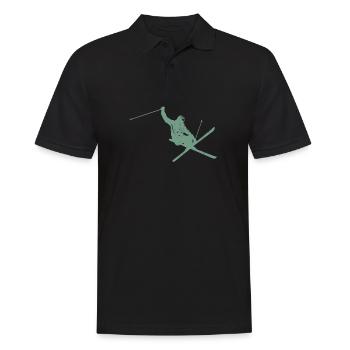Freestyle ski jump cadeau vintage - Polo Homme - noir - Devant - Kai (181cm)