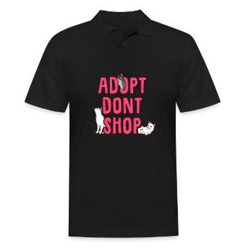 Do not adopt adopt cat dog gift idea - Men's Polo Shirt - black - Front - Kai (181cm)