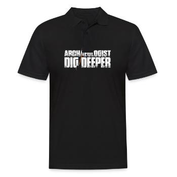 Archeology retro bone - Men's Polo Shirt - black - Front - Kai (181cm)