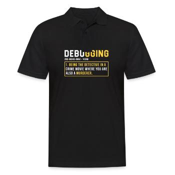 Debugging Programming Programmer Gift - Men's Polo Shirt - black - Front - Kai (181cm)