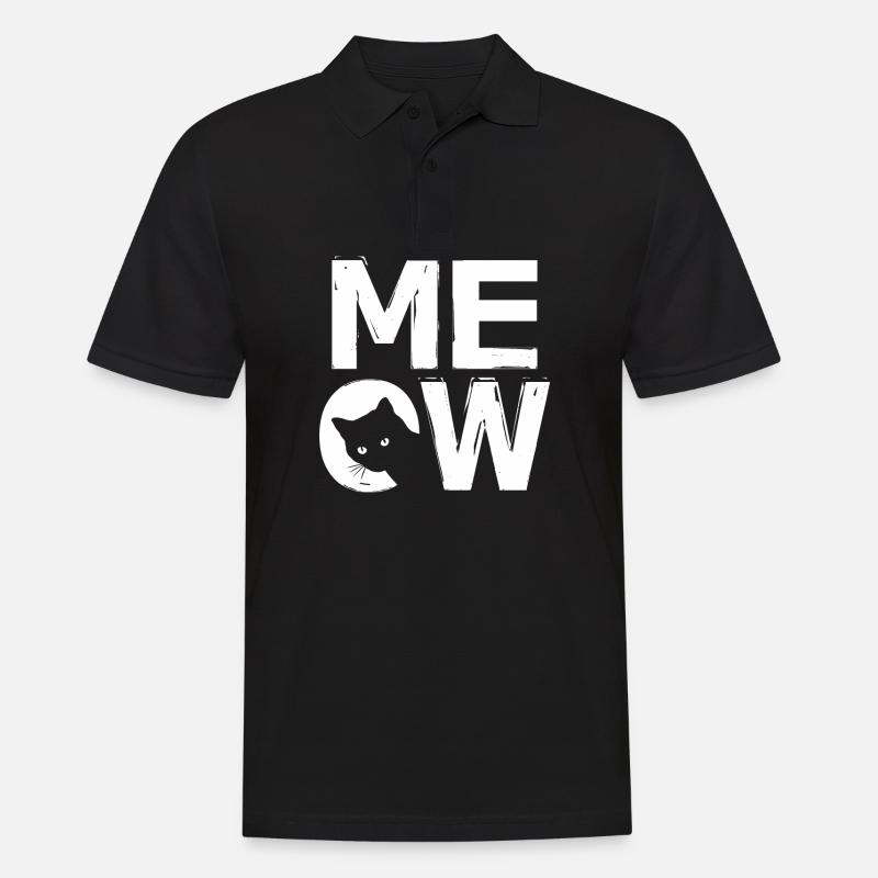 MEOW - conception de chat - Polo Homme - noir
