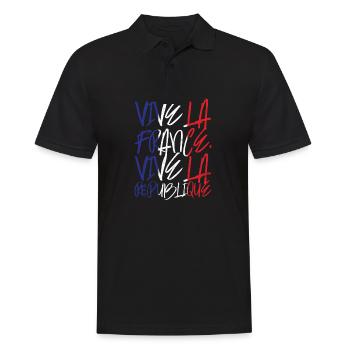 Long live France, long live the Republic gift - Men's Polo Shirt - black - Front - Kai (181cm)