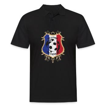 France Flag National Colours Paris Football - Men's Polo Shirt - black - Front - Kai (181cm)