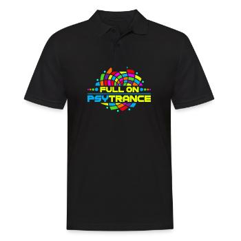 Psytrance - Männer Poloshirt - Schwarz - Vorne - Kai (181cm)