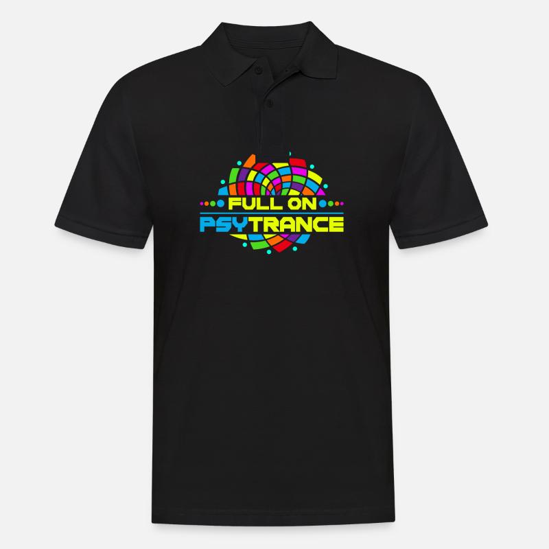 Psytrance - Männer Poloshirt - Schwarz