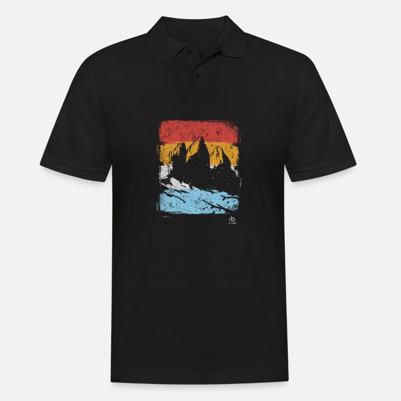 Dolomites Dolomiten Berge Berg Mountain Geschenk - Männer Poloshirt - Schwarz
