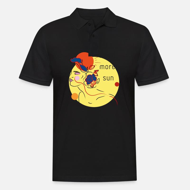 sommer sonne - Männer Poloshirt - Schwarz