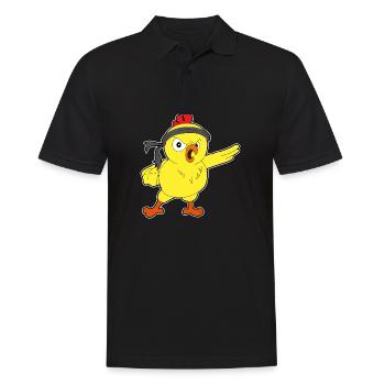 Karate Kücken! - Männer Poloshirt - Schwarz - Vorne - Kai (181cm)