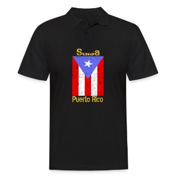 Tee shirt Cadeau Musique Latino Salsa de Puerto Rico - Polo Homme - noir - Devant - Kai (181cm)
