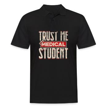 Trust Me I'm a medical student saying gift - Men's Polo Shirt - black - Front - Kai (181cm)