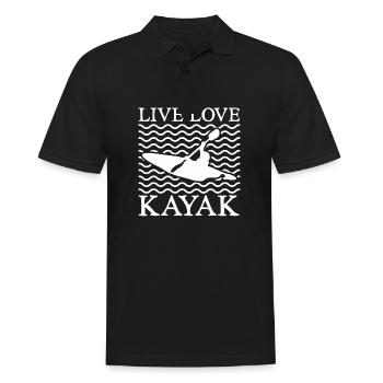 Kayak Canoe Gift Shirt - Men's Polo Shirt - black - Front - Kai (181cm)