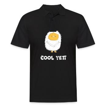 Cool Yeti - Men's Polo Shirt - black - Front - Kai (181cm)