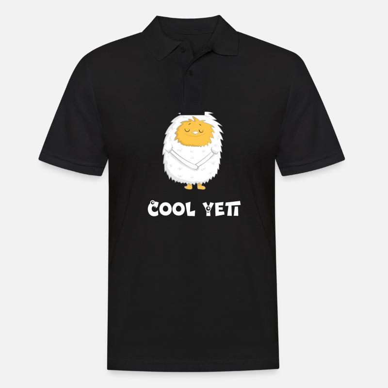 Cool Yeti - Männer Poloshirt - Schwarz