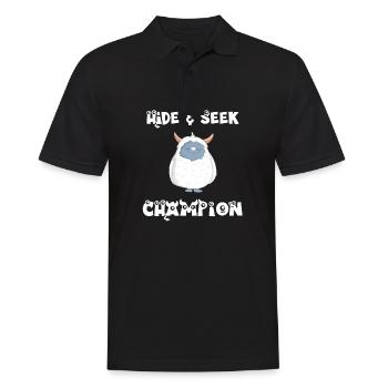 Hide and Seek Yeti - Men's Polo Shirt - black - Front - Kai (181cm)