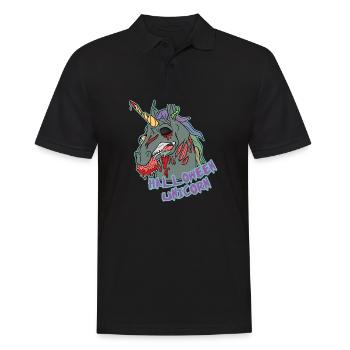 Chemise de fête Halloween Halloween Licorne Creepy - Polo Homme - noir - Devant - Kai (181cm)