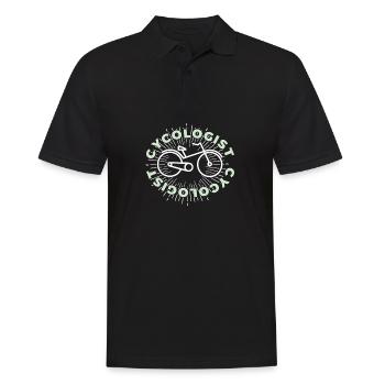 Cycologist Fahrrad Fan lustig Rennrad Geschenk - Männer Poloshirt - Schwarz - Vorne - Kai (181cm)