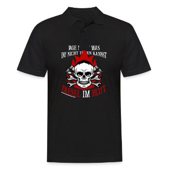 Diesel Power Diesel in the Blood Diesel Power Gear - Men's Polo Shirt - black - Front - Kai (181cm)