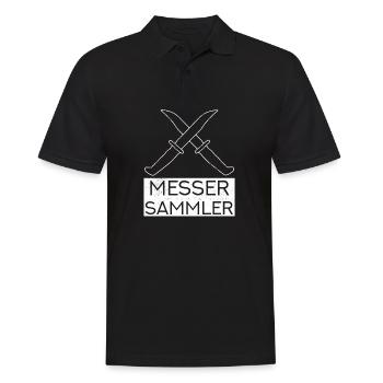 Messer Sammler Spruch Klinge - Männer Poloshirt - Schwarz - Vorne - Kai (181cm)