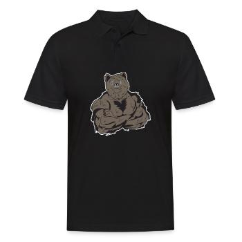 Strength Sports Bear - Men's Polo Shirt - black - Front - Kai (181cm)