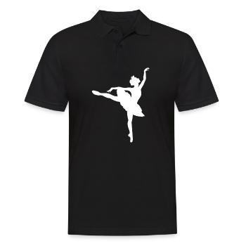 Ballerina Ballet Shirt Geschenk - Männer Poloshirt - Schwarz - Vorne - Kai (181cm)