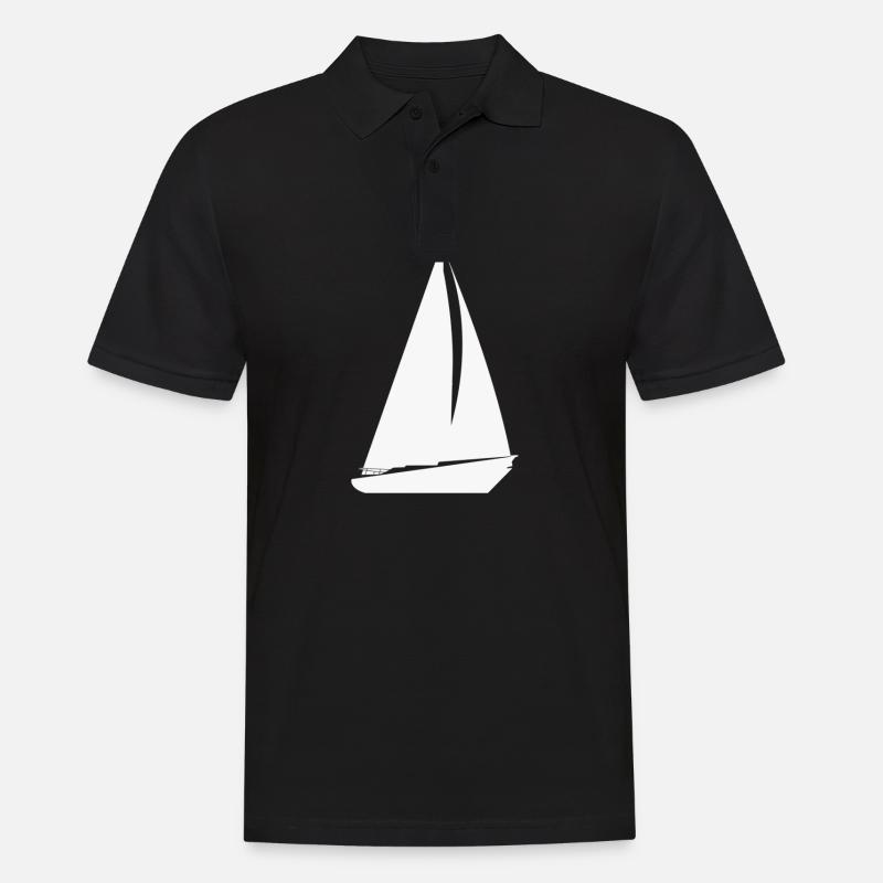 Segelschiff - Männer Poloshirt - Schwarz