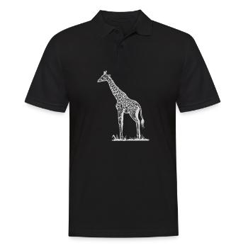giraffe - Men's Polo Shirt - black - Front - Kai (181cm)
