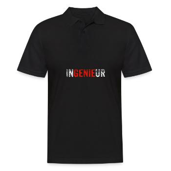 Ingenieur - Männer Poloshirt - Schwarz - Vorne - Kai (181cm)