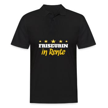 Friseur - Männer Poloshirt - Schwarz - Vorne - Kai (181cm)