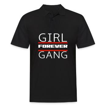 Équipe gangs fille pour toujours - Polo Homme - noir - Devant - Kai (181cm)
