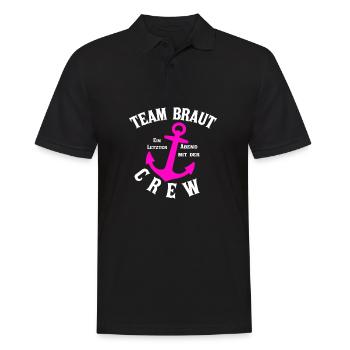 Team Braut Junggesellinnen Abschied Shirts - Männer Poloshirt - Schwarz - Vorne - Kai (181cm)