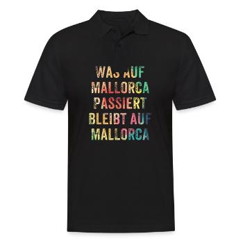Mallorca Urlaub Sommerferien T-Shirt Geschenk - Männer Poloshirt - Schwarz - Vorne - Kai (181cm)