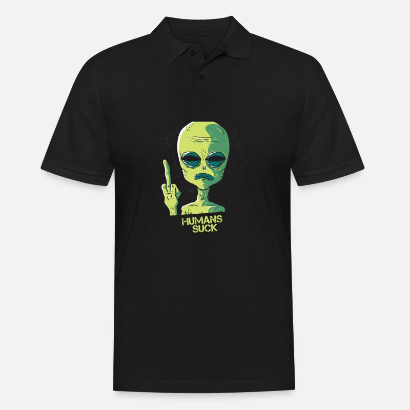 Humans Suck! - Männer Poloshirt - Schwarz
