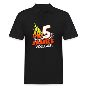 5. Geburtstag T-Shirt fünf Jahre Alt Sohn Geschenk - Männer Poloshirt - Schwarz - Vorne - Kai (181cm)