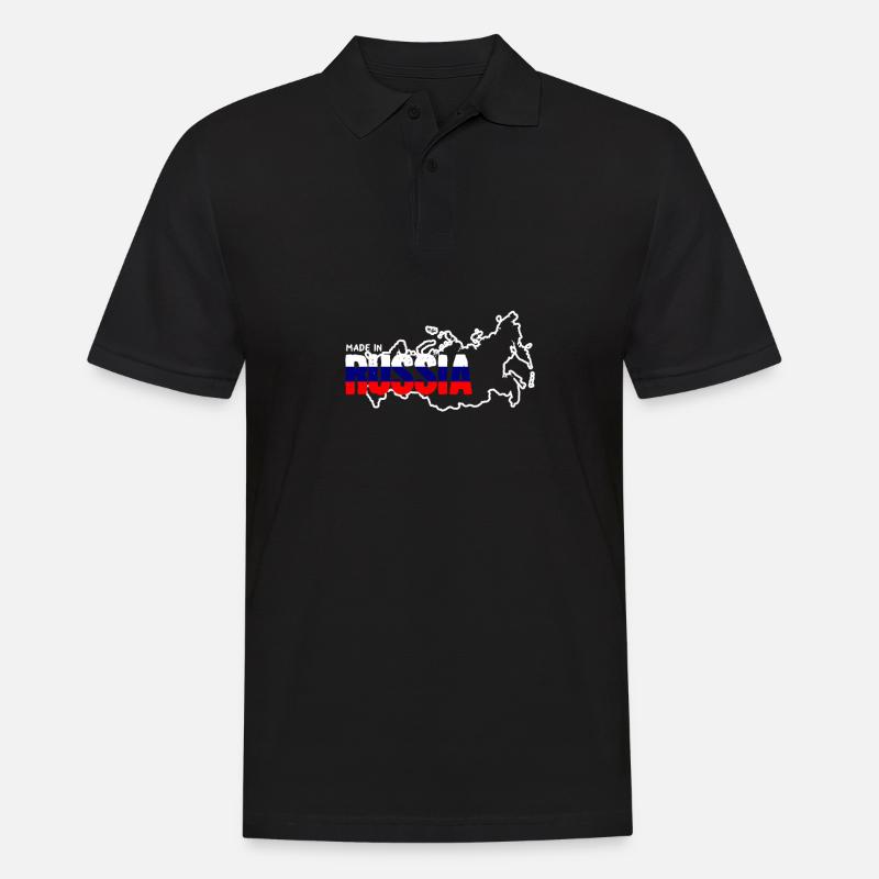 Made in Russia - Männer Poloshirt - Schwarz