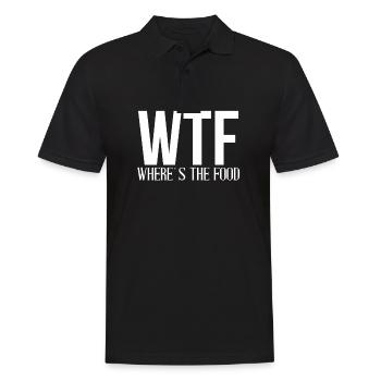 eat - Men's Polo Shirt - black - Front - Kai (181cm)