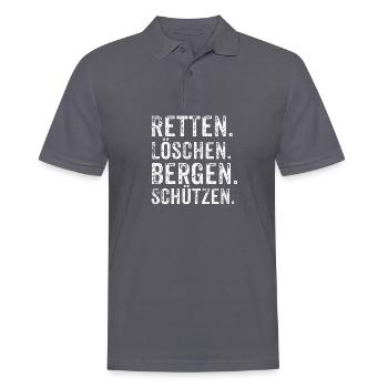 Feuerwehrmann Feuerwehr Löschen Feuer - Männer Poloshirt - Anthrazit - Vorne - Nico (186cm)