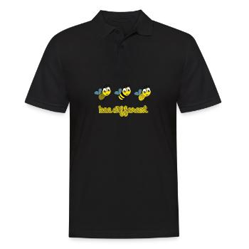 Bee Different - Männer Poloshirt - Schwarz - Vorne - Kai (181cm)