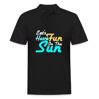 Sonne - Männer Poloshirt - Schwarz - Vorne - Kai (181cm)
