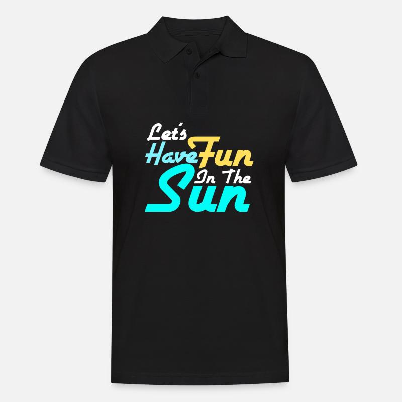 Sonne - Männer Poloshirt - Schwarz