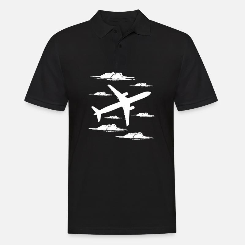 Pilot - Männer Poloshirt - Schwarz