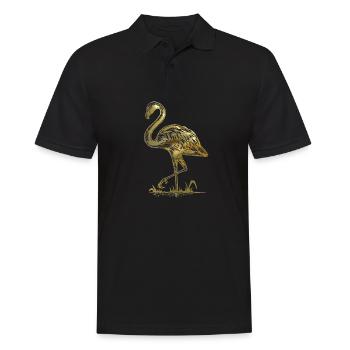 flamingo - Men's Polo Shirt - black - Front - Kai (181cm)