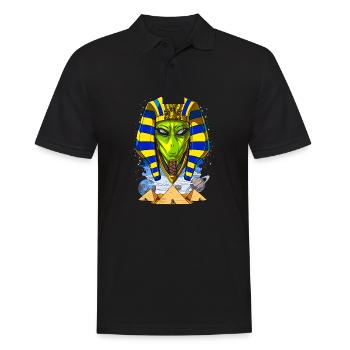 Alien Egypte Pharaon Toutankhamon Ancien Anunnaki - Polo Homme - noir - Devant - Kai (181cm)