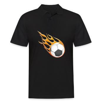 Fire football. - Men's Polo Shirt - black - Front - Kai (181cm)