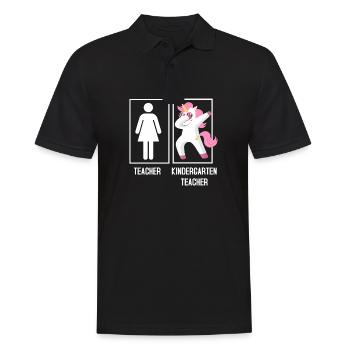 Kindergarten Teacher - Men's Polo Shirt - black - Front - Kai (181cm)