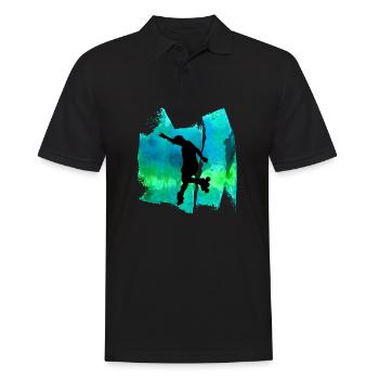 Rollerskates Roller rollerblades Rollerblades T Shirt - Polo Homme - noir - Devant - Kai (181cm)