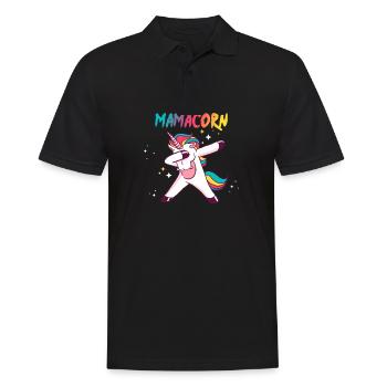 Mamacorn Mama Fête des Mères Maman Licorne Licorne - Polo Homme - noir - Devant - Kai (181cm)