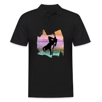 Breakdancer Breakdance Dancing T Shirt - Men's Polo Shirt - black - Front - Kai (181cm)