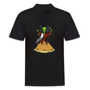 Space Alien Anunnaki Egyptian Pyramids Conspiracy - Men's Polo Shirt - black - Front - Kai (181cm)
