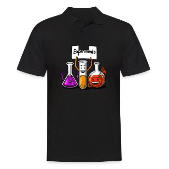 Chemistry Science Experiments Funny School Student - Men's Polo Shirt - black - Front - Kai (181cm)