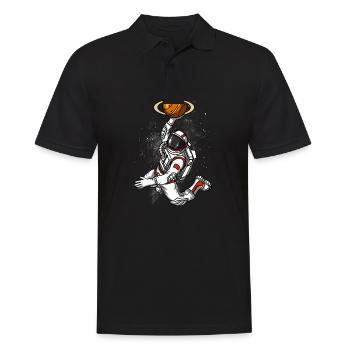 Astronaute de basket-ball Space Cosmic Planet - Polo Homme - noir - Devant - Kai (181cm)